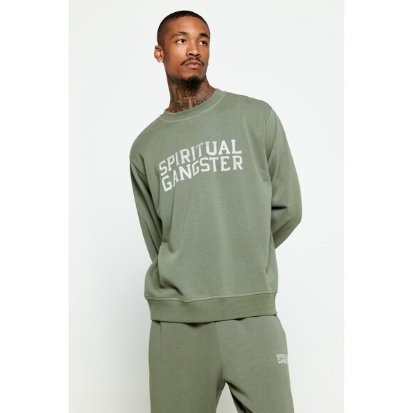 Spiritual Gangster Other - Spiritual Gangster Men’s Classic Crewneck Sweatshirt Vintage Army Green M New!